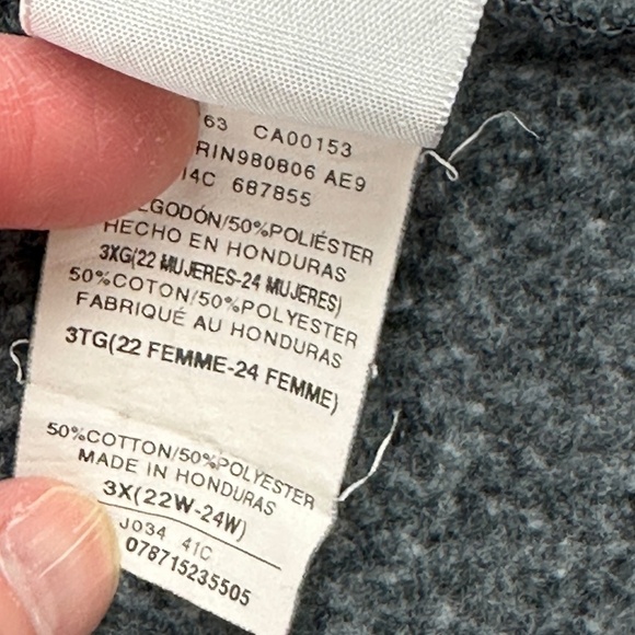 JMS Just My Size Hanes Jogger Lounge Pants Womens 3X Gray Drawstring - Picture 3 of 10